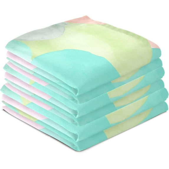 Kitchen Towels Color Polka Dot Pattern Cleaning Towel Absorbent Hand Towels Tea Towels for Home Restaurant Dish Clean 28" x 18", 6PCS