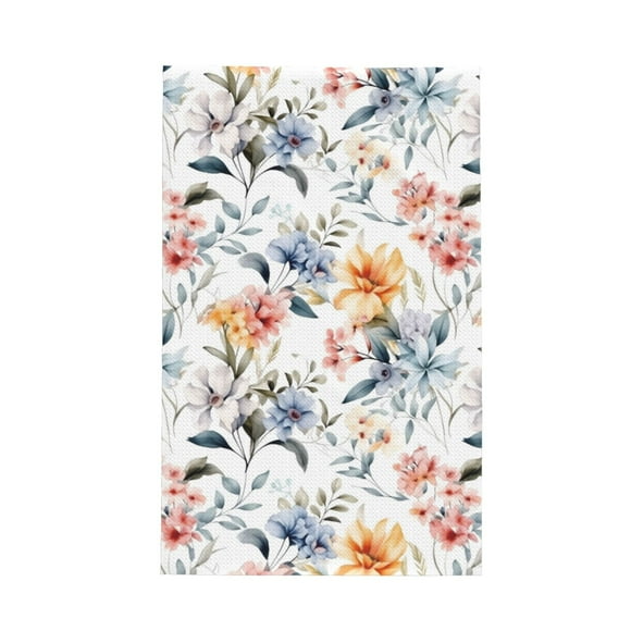 Kitchen Towels - Colorful Lilies Flowers A Absorbent Quick Drying Dish Towels for Kitchen Drying, Cute Funny Soft Hand Towels for Kitchen Decor with Lanyard
