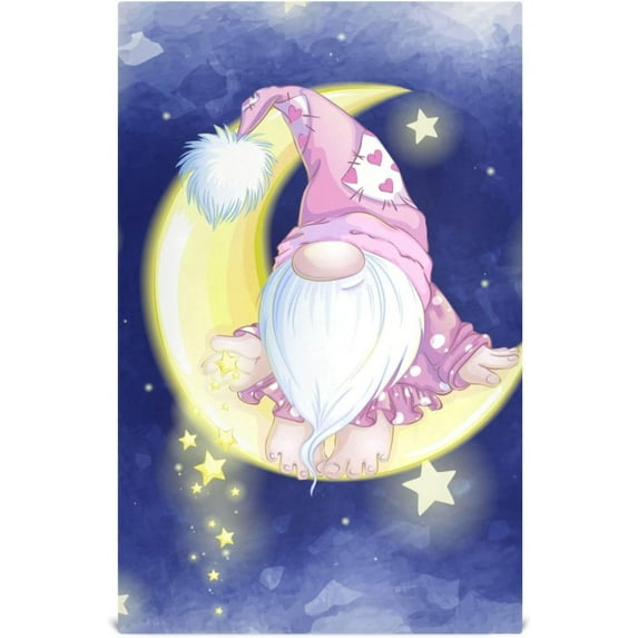 Kitchen Towels Cute Dwarf Pattern Cleaning Towel Absorbent Hand Towels Tea Towels for Home Restaurant Dish Clean 28" x 18", 1PC