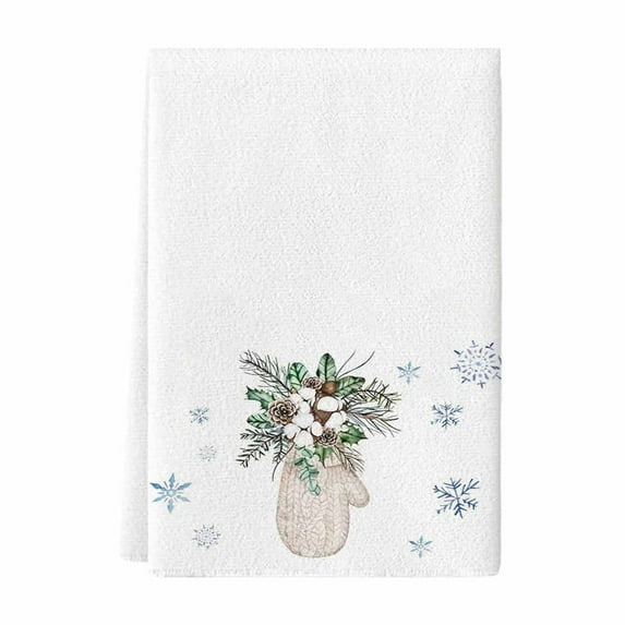Kitchen Towels Decorative, Microfiber Dish Towels Absorbent for Kitchen, Farmhouse Tea Towels Hand Towels for Kitchen Christmas Decor