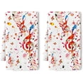 thumbnail image 1 of Music Note Kitchen Towel and Dishcloths Sets of 2, Musical Dish Towels for Drying Dishes, Soft Absorbent Tea Hand Cloth for Kitchen Farmhouse Bathroom Home Decor, 1 of 6