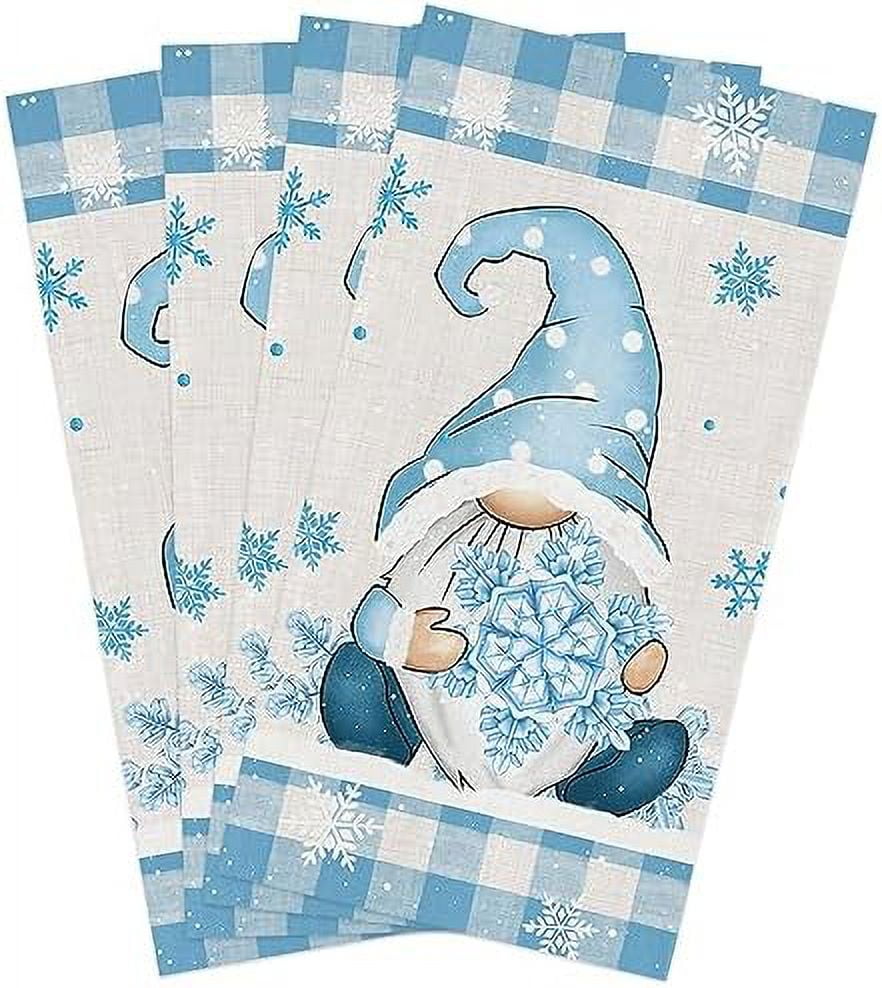 Kitchen Towels Dish Towel Set of 2 Spring Daisy Flower Ladybug Gnome Green Leaves Absorbent Hand