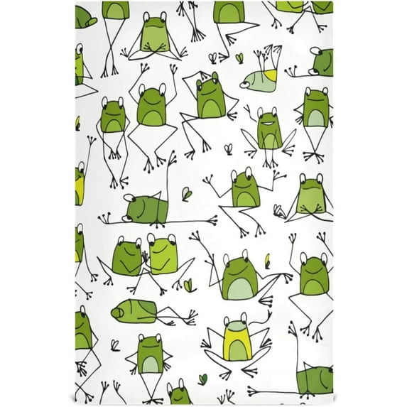 Kitchen Towels Funny Frogs Pattern Pattern Cleaning Towel Absorbent Hand Towels Tea Towels for Home Restaurant Dish Clean 28" x 18", 1PC