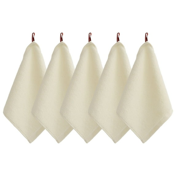 Kitchen Towels, Furenl Dish Towels, Cotton Small Square Towel – 25X25Cm, Solid Color, Highly Absorbent and Lint-Free Hand Towel