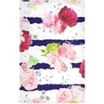 thumbnail image 1 of Kitchen Towels Navy Stripe Rose Print Pattern Cleaning Towel Absorbent Hand Towels Tea Towels for Home Restaurant Dish Clean 28" x 18", 6PCS Washcloth Gift, 1 of 7