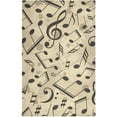 thumbnail image 1 of Kitchen Towels Retro Musical Notes Pattern Cleaning Towel Absorbent Hand Towels Tea Towels for Home Restaurant Dish Clean 28" x 18", 1PC Washcloth Gift, 1 of 7