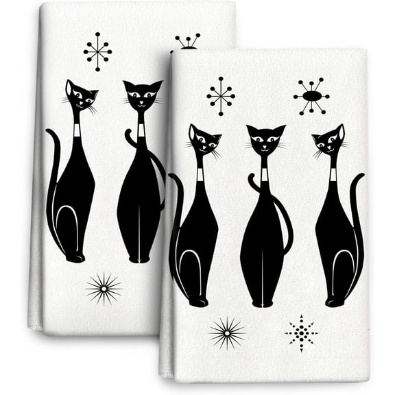 Kitchen Towels Sets of 2, Cute Botanic Absorbent Decorative Dish Towels Tea Towels Hand Towels for Kitchen Farmhouse Bar,Gifts for Bird Animal Lovers, Kitchen Decor Accessories, 16x24in