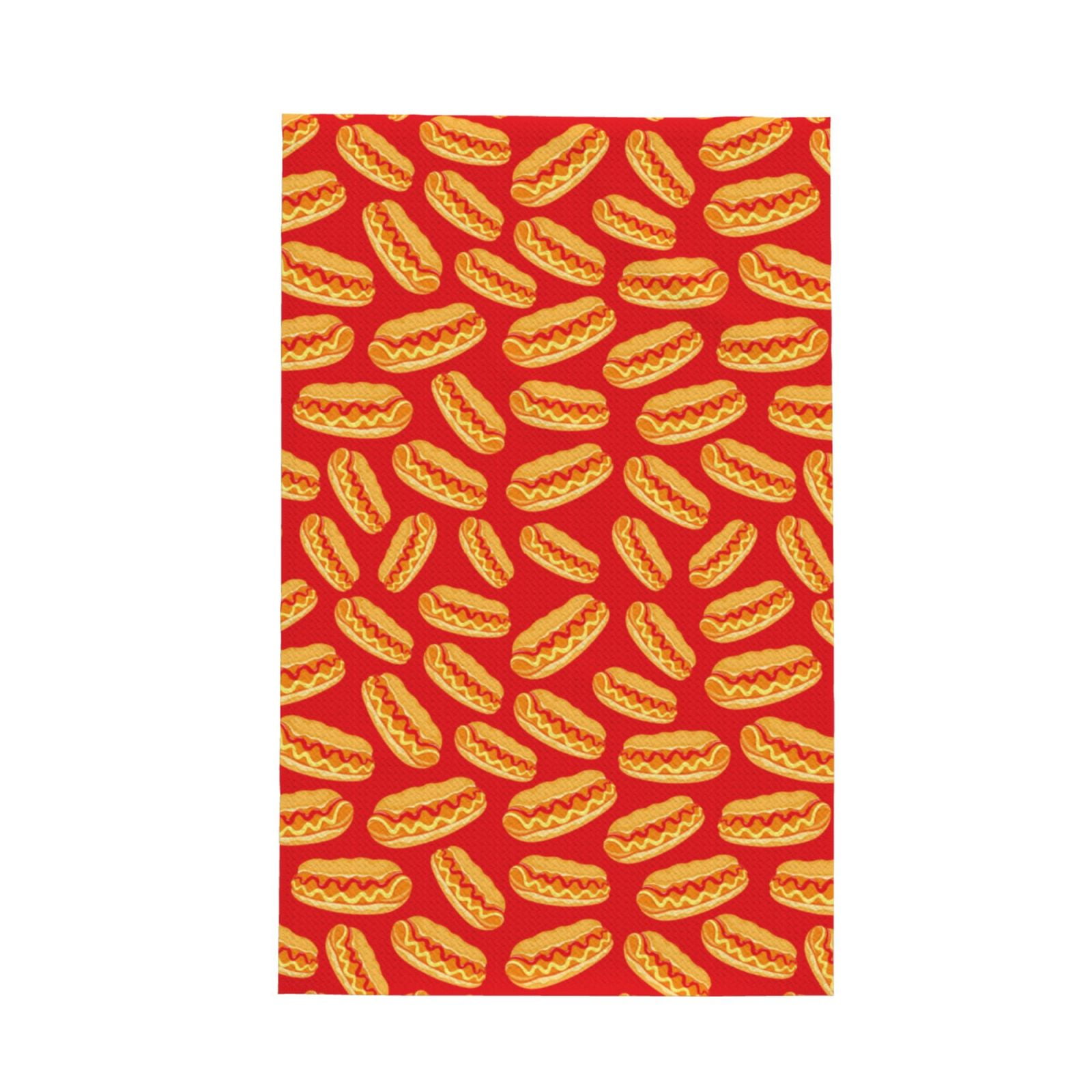 Kitchen Towels, Super Absorbent Dish TowelsA Big Hot Dog Waffle Soft