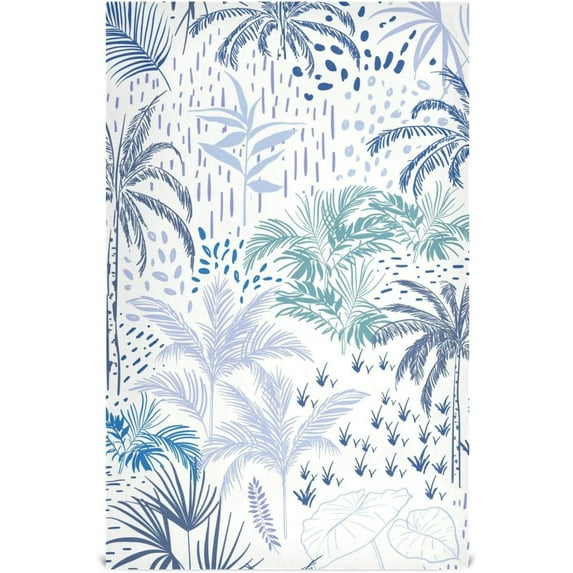 Kitchen Towels Tropical Palm Trees Pattern Cleaning Towel Absorbent Hand Towels Tea Towels for Home Restaurant Dish Clean 28" x 18", 1PC