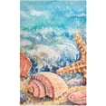 thumbnail image 1 of Kitchen Towels Watercolor Beach Starfish Pattern Cleaning Towel Absorbent Hand Towels Tea Towels for Home Restaurant Dish Clean 28" x 18", 1PC, 1 of 7