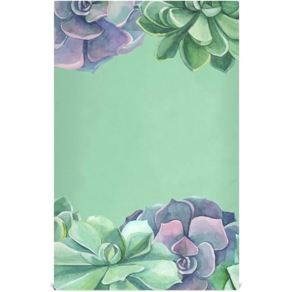 Kitchen Towels Watercolor Succulent Print Pattern Cleaning Towel Absorbent Hand Towels Tea Towels for Home Restaurant Dish Clean 28" x 18", 1PC