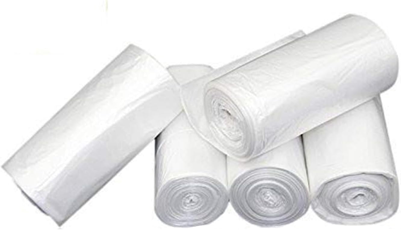 Kitchen Trash Bags, Disposable Garbage Bags 5 Rolls/250PCS, Trash Bags for Home/Office/Kitchen/Bathroom, Small Trash Bags, Clear,17"(L) * 17"(W)