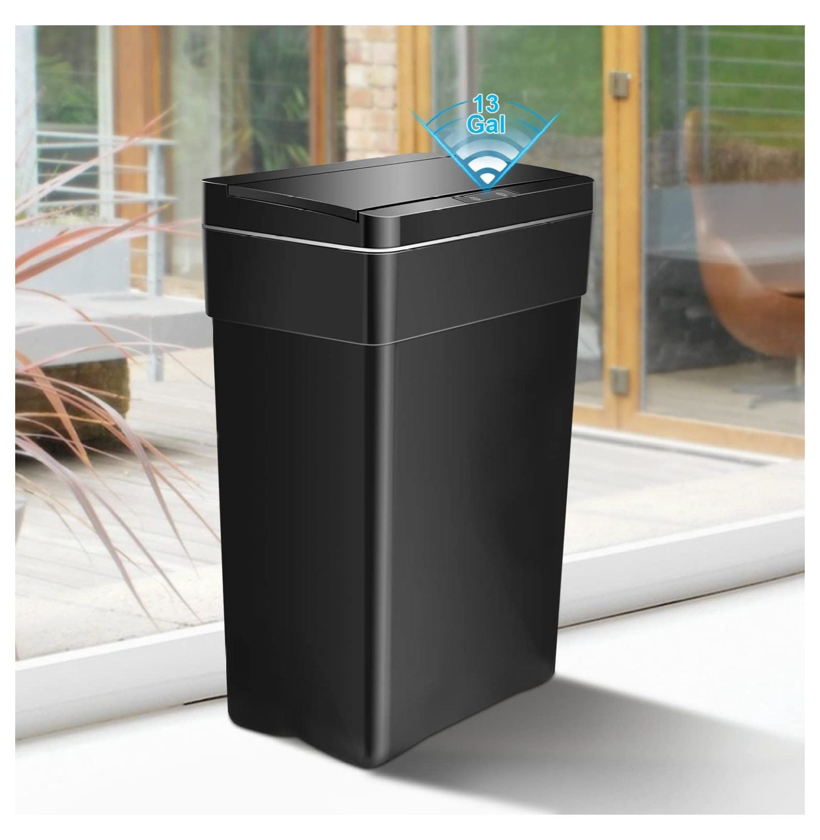 Kitchen Trash Can 13 Gallon Automatic Trash Can 50L Touch Free Garbage ...