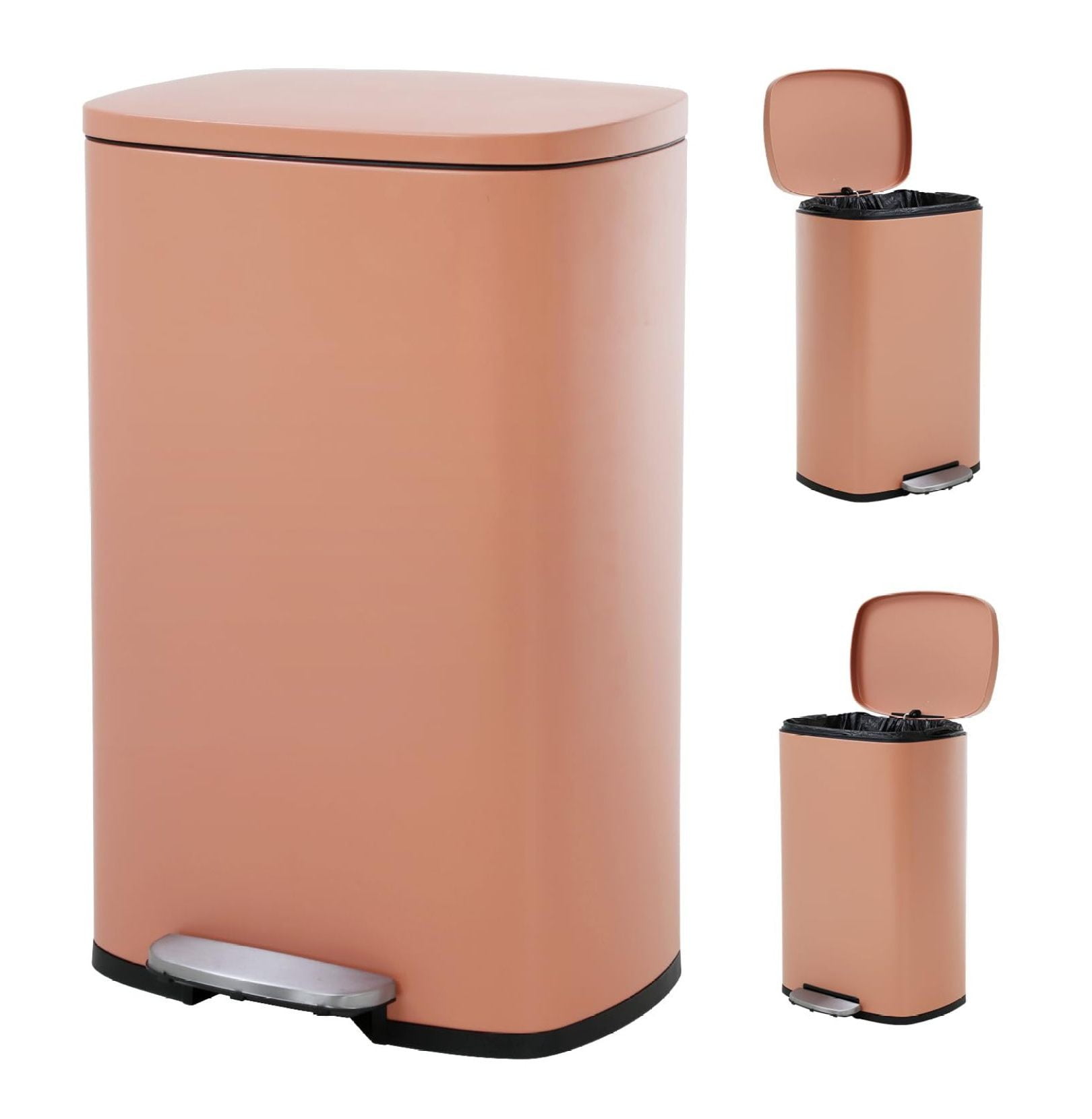 Kitchen Trash Can 13 Gallon Trash Can with Lid, Foot Pedal, Inner