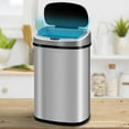 thumbnail image 1 of Kitchen Trash Can 13 Gallon Stainless Steel Trash Can, Automatic Touchless Garbage Can with Lid, Trash Bin Waste Bin with Infrared Sensor for Bathroom Bedroom Home Office, Sliver, 1 of 6