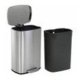 Kitchen Trash Can 13 Gallon Step Garbage Can Waste Bin Stainless Steel