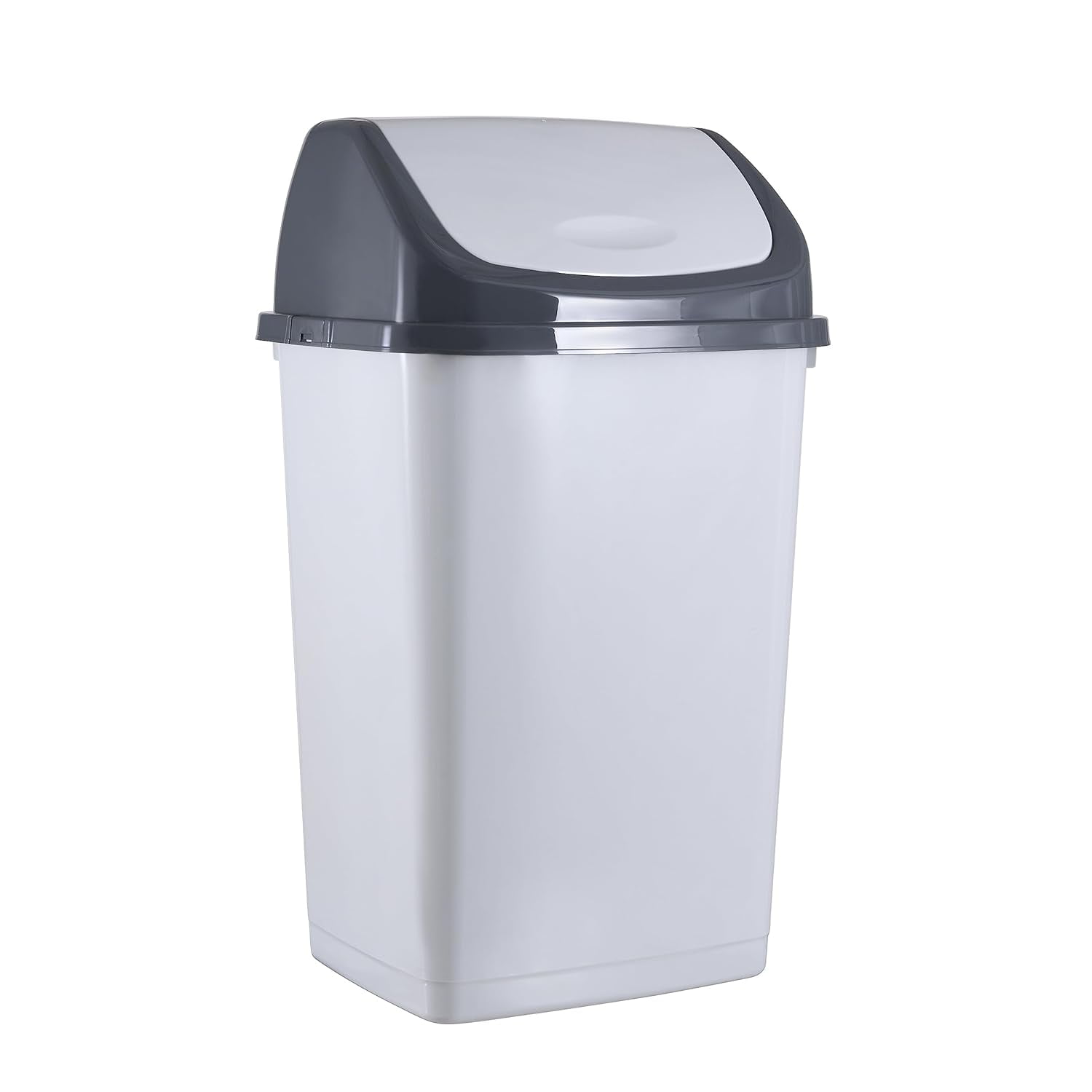 Kitchen Trash Can 13 Gallon With Swing Lid, Plastic Tall Garbage Can Outdoor And Indoor, Large