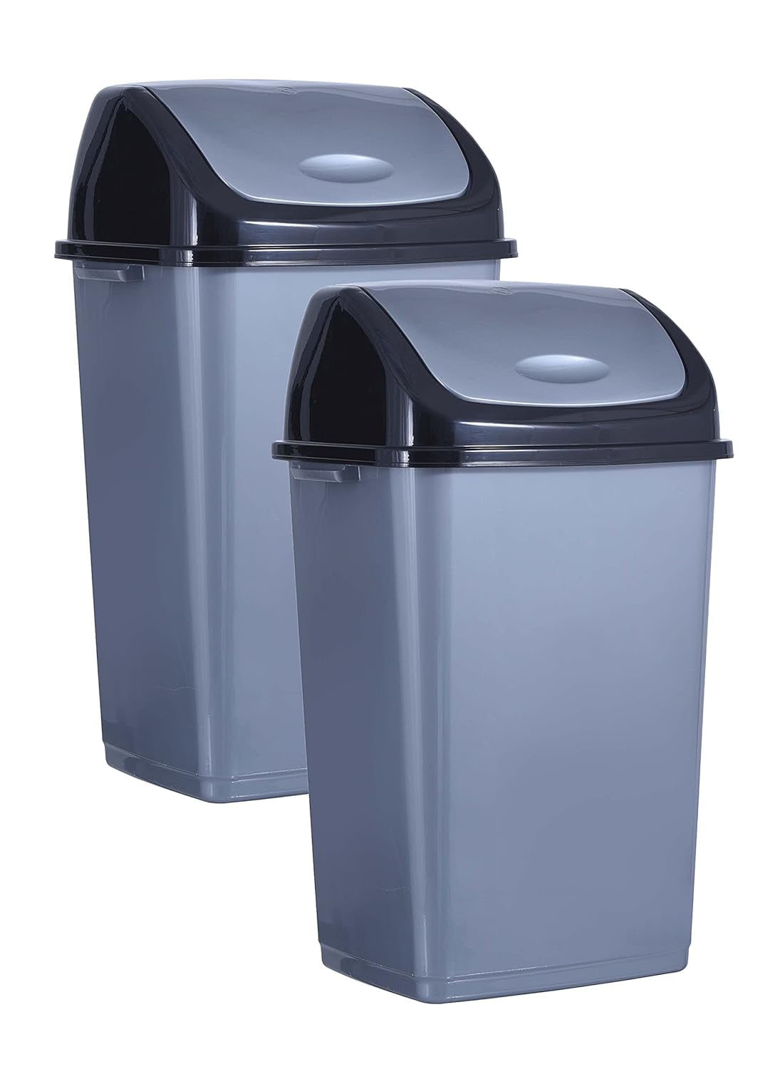 Kitchen Trash Can 13 Gallon With Swing Lid, Plastic Tall Garbage Can Outdoor And Indoor, Large