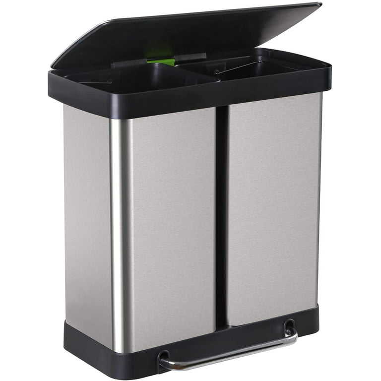 KQJQS 16 Liter Small Trash Can with lid, 4.2 Gallon Bathroom Trash  Can,Garbage Can Slim Trash Bin Waste Basket for  Bathroom,Kitchen,Bedroom,Living