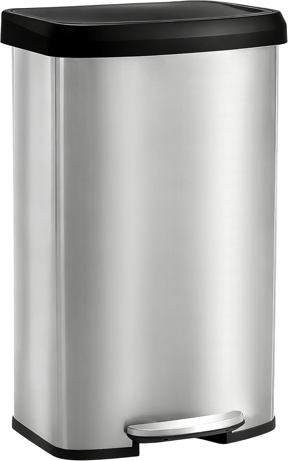 Kitchen Trash Can, 21.2 Gallon Garbage Can with Single Inner Bins, 80 Liter Large Capacity Trash Can with Soft-Close Foot Pedal, Stainless Steel