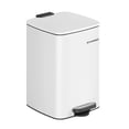 thumbnail image 1 of Kitchen Trash Can, 5.2-Gallon (20 L) Trash Bin, Stainless Steel Garbage Can, with Inner Bucket, Soft Close and Stays Open, Cloud White, 1 of 7