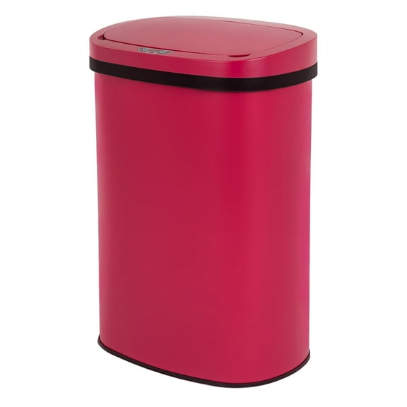Kitchen Trash Can Automatic Motion Sensor Bathroom Trash Can with Lid,50 Liter/13 Gallon Touchless Trash Bin,Garbage Can Waterproof Garbage Bin Wastebasket for Toilet,Office,Caravans,Bedroom,Red