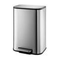 thumbnail image 1 of Kitchen Trash Can with Lid, Stainless Steel Garbage Can with Foot Pedal & Removable Inner Bucket, Rectangular Step On Waste Bin for Office Bedroom Living Room, 1 of 7
