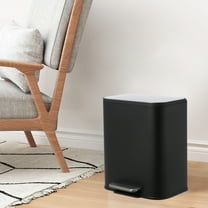 Kitchen Trash Can, Stainless Steel Garbage Can with Inner Wastebasket, Step Wastebasket with Soft-Close Lid, Outdoor Indoor Rubbish Bin for Bathroom, Living Room