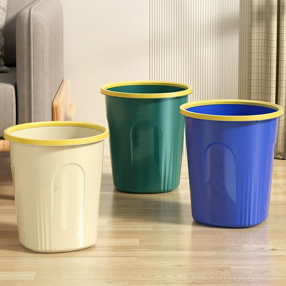 Kitchen Trash Can, Step-On Garbage Can with Lid, Tall Kitchen & Bathroom Trash Can, Small Office Waste Bin, Beige - Xuniizn