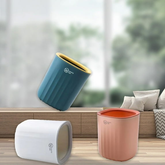 Kitchen Trash Can, Step-On Garbage Can with Lid, Tall Kitchen & Bathroom Trash Can, Small Office Waste Bin, Blue - Xuniizn