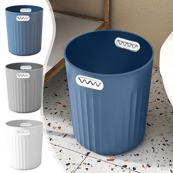 Kitchen Trash Can, Step-On Garbage Can with Lid, Tall Kitchen & Bathroom Trash Can, Small Office Waste Bin, Blue - Xuniizn