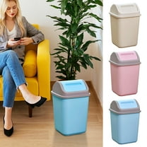 Kitchen Trash Can, Step-On Garbage Can with Lid, Tall Kitchen & Bathroom Trash Can, Small Office Waste Bin, Blue - Xuniizn
