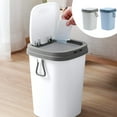 thumbnail image 1 of Kitchen Trash Can, Step-On Garbage Can with Lid, Tall Kitchen & Bathroom Trash Can, Small Office Waste Bin, Blue - Xuniizn, 1 of 7