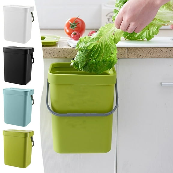 Kitchen Trash Can, Step-On Garbage Can with Lid, Tall Kitchen & Bathroom Trash Can, Small Office Waste Bin, Blue - Xuniizn