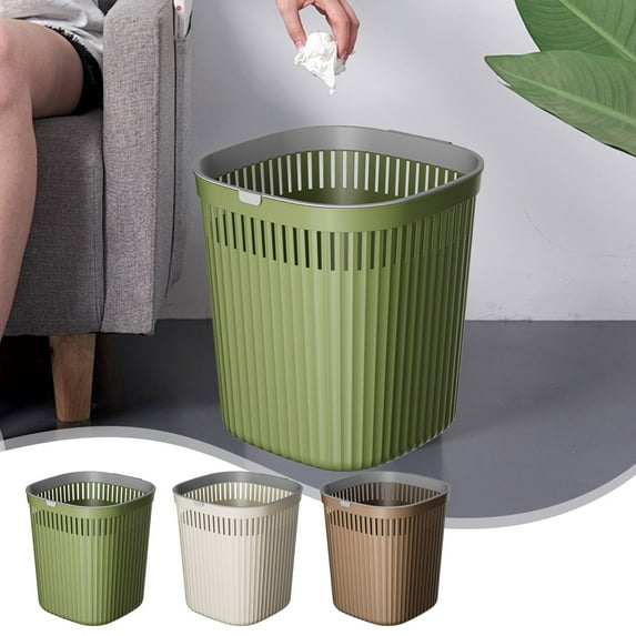 Kitchen Trash Can, Step-On Garbage Can with Lid, Tall Kitchen & Bathroom Trash Can, Small Office Waste Bin, Brown - Xuniizn