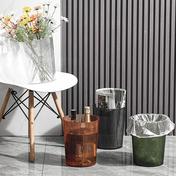 Kitchen Trash Can, Step-On Garbage Can with Lid, Tall Kitchen & Bathroom Trash Can, Small Office Waste Bin, Clear - Xuniizn