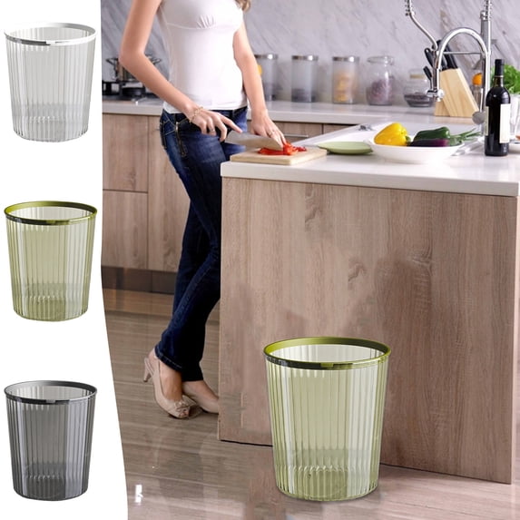 Kitchen Trash Can, Step-On Garbage Can with Lid, Tall Kitchen & Bathroom Trash Can, Small Office Waste Bin, Gray - Xuniizn