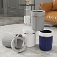thumbnail image 1 of Kitchen Trash Can, Step-On Garbage Can with Lid, Tall Kitchen & Bathroom Trash Can, Small Office Waste Bin, Gray - Xuniizn, 1 of 7