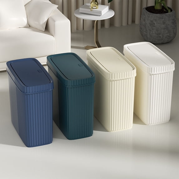 Kitchen Trash Can, Step-On Garbage Can with Lid, Tall Kitchen & Bathroom Trash Can, Small Office Waste Bin, Green - Xuniizn