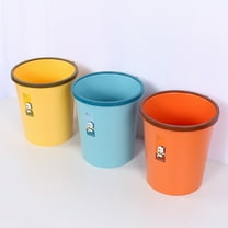 Kitchen Trash Can, Step-On Garbage Can with Lid, Tall Kitchen & Bathroom Trash Can, Small Office Waste Bin, Orange - Xuniizn