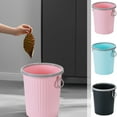 thumbnail image 1 of Kitchen Trash Can, Step-On Garbage Can with Lid, Tall Kitchen & Bathroom Trash Can, Small Office Waste Bin, Pink - Xuniizn, 1 of 7