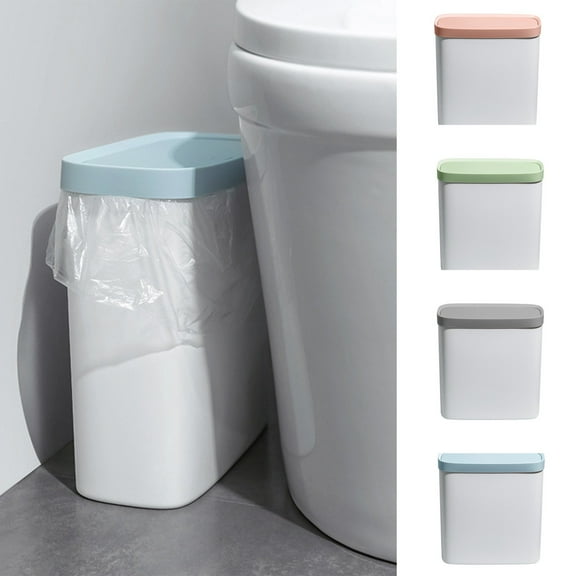 Kitchen Trash Can, Step-On Garbage Can with Lid, Tall Kitchen & Bathroom Trash Can, Small Office Waste Bin, Pink - Xuniizn