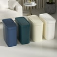 thumbnail image 1 of Kitchen Trash Can, Step-On Garbage Can with Lid, Tall Kitchen & Bathroom Trash Can, Small Office Waste Bin, White - Xuniizn, 1 of 7