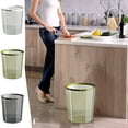 thumbnail image 1 of Kitchen Trash Can, Step-On Garbage Can with Lid, Tall Kitchen & Bathroom Trash Can, Small Office Waste Bin, White - Xuniizn, 1 of 7