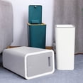thumbnail image 1 of Kitchen Trash Can, Step-On Garbage Can with Lid, Tall Kitchen & Bathroom Trash Can, Small Office Waste Bin, White - Xuniizn, 1 of 7