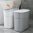 thumbnail image 1 of Kitchen Trash Can, Step-On Garbage Can with Lid, Tall Kitchen & Bathroom Trash Can, Small Office Waste Bin, White - Xuniizn, 1 of 7