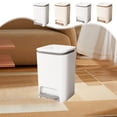thumbnail image 1 of Kitchen Trash Can, Step-On Garbage Can with Lid, Tall Kitchen & Bathroom Trash Can, Small Office Waste Bin, White - Xuniizn, 1 of 7