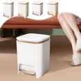 thumbnail image 1 of Kitchen Trash Can, Step-On Garbage Can with Lid, Tall Kitchen & Bathroom Trash Can, Small Office Waste Bin, White - Xuniizn, 1 of 7