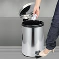 thumbnail image 1 of Kitchen Trash Can, Step-On Garbage Can with Lid, Tall Kitchen & Bathroom Trash Can, Small Office Waste Bin - Xuniizn, 1 of 9