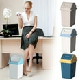 thumbnail image 1 of Kitchen Trash Can, Step-On Garbage Can with Lid, Tall Kitchen & Bathroom Trash Can, Small Office Waste Bin - Xuniizn, 1 of 5